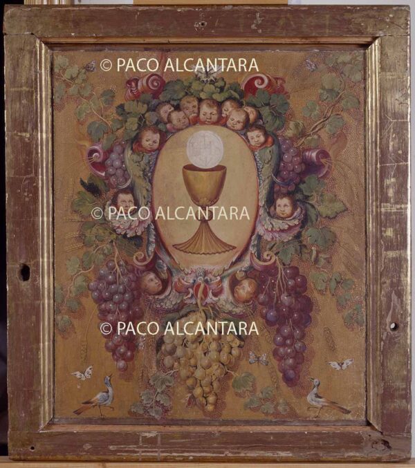 Trasera del Salvador Eucarístico. Retablo de San Martín.