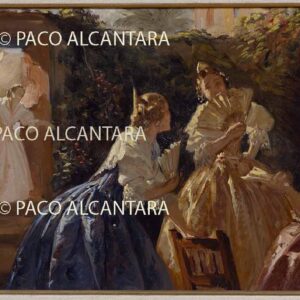 Labradoras en el patio. Boceto.1946