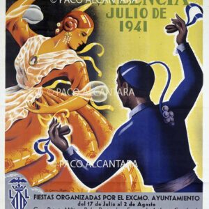 Cartel Gran Feria de Valencia Julio de 1941.