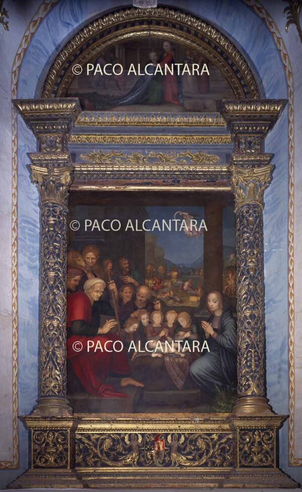 Retablo de la adoración de los pastores.