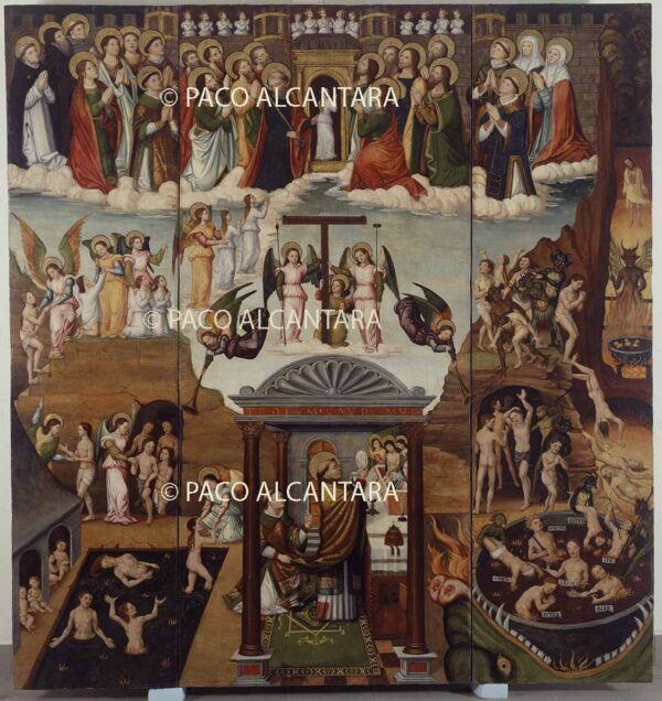 Juicio Final con la misa de San Gregorio.