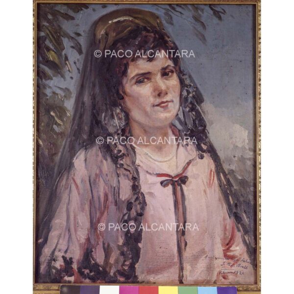 3614-Pintura-Retarato de Salvadora con mantilla. 1926