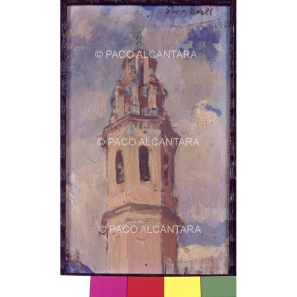 3671-Pintura-Campanario de la iglesia de San Valero. 1918