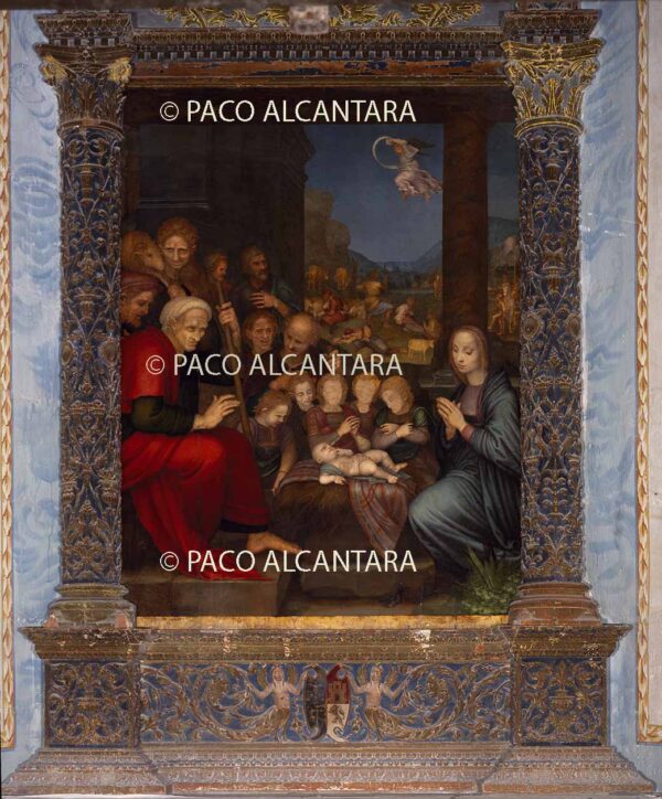 Retablo de la adoración de los pastores.