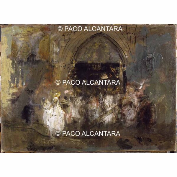 4900-Pintura-A la puerta de la iglesia