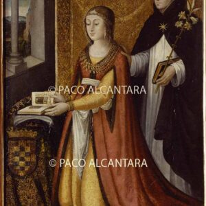 Santo Domingo con doña Mencia de Mendoza.