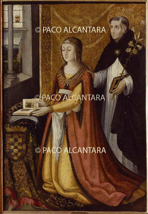 Santo Domingo con doña Mencia de Mendoza.