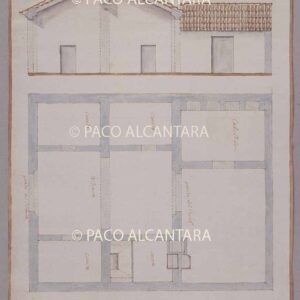 Planta y sección de una casa de campo (1765).