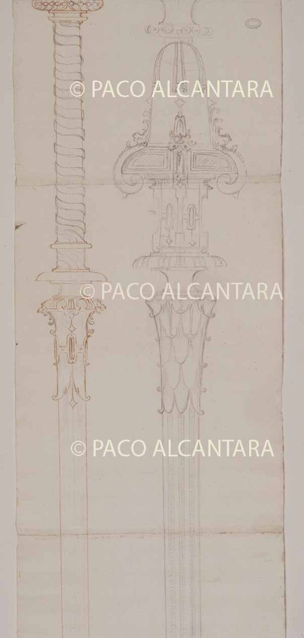 Muestra de dos balaustres para el coro (1590).