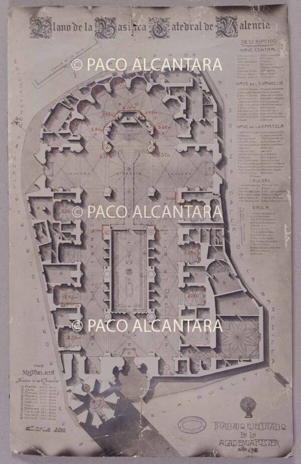 Proyecto de  desecamiento por los procedimientos KNAPEN de la catedral (1925).