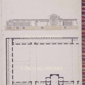 Planta y sección del cementerio general de Valencia (1795).