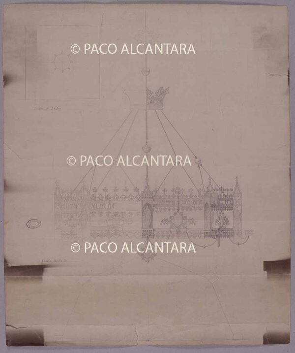 Proyecto de lámpara para la antigua Aula Capitular (1900).