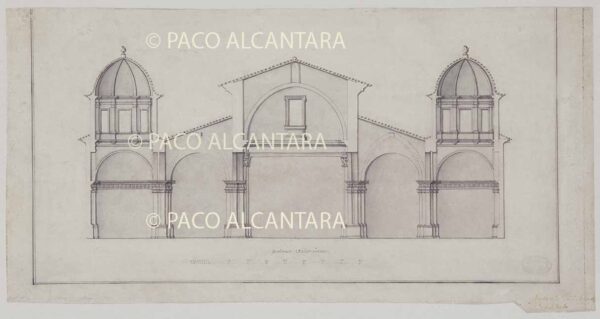 Priyecto de renovación académica de la catedral. Sección longitudinal (1773).