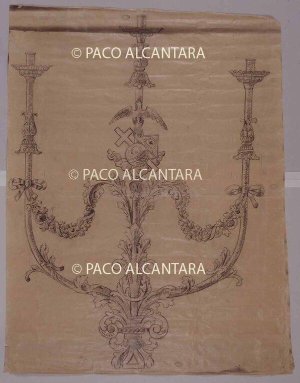 Diseño de candelabro (1900).