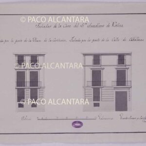 Fachadas de la casa del señor Arcediano de Xátiva (1830).