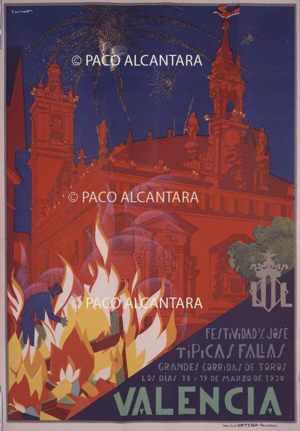 Cartel de fallas de 1930.